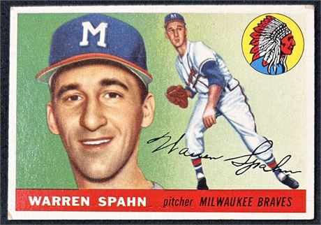 1955 Topps #31 Warren Spahn VG-VGEX Centered Looks Nicer!