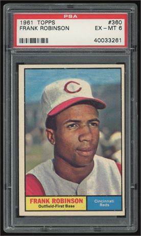 1961 Topps #360 Frank Robinson PSA 6 EXMT