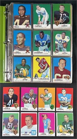 1969 Topps Football Near Complete Set (257 of 263) w/ Starr, Csonka RC, VGEX Avg
