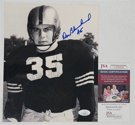 Doc Blanchard Autographed 8x10 Photo w/ '45 Inscription JSA