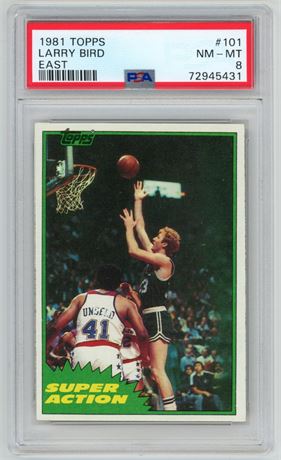 1981 Topps #101 Larry Bird East PSA 8 NMMT
