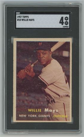 1957 Topps #10 Willie Mays SGC 4 VGEX