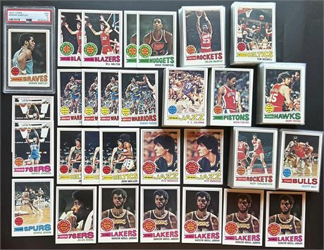 1977 Topps Basketball Set Builder Lot (300+ Cards) w/ Tons of Stars Mostly EX