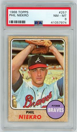 1968 Topps #257 Phil Niekro PSA 8 NMMT