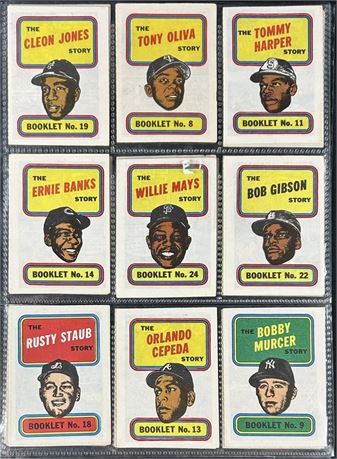 1970 Topps Booklets Partial Set (23 + 5 Stickers) EX