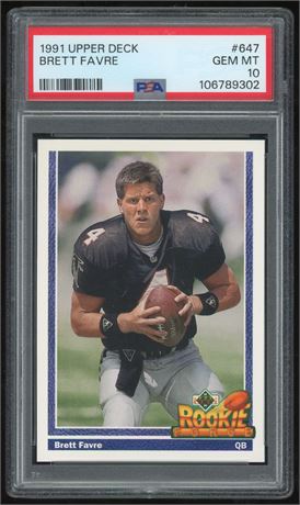 1991 Upper Deck #647 Brett Favre RC PSA 10 GEM MINT