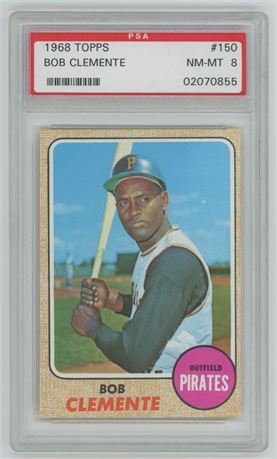 1968 Topps #150 Roberto Clemente PSA 8 NMMT