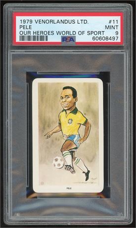 1979 Venorlandus LTD Our Heroes World of Sport Pele PSA 9 MINT