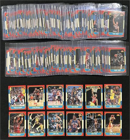 1986 Fleer Basketball NEAR Complete set (131/132) No Jordan EXMT Average