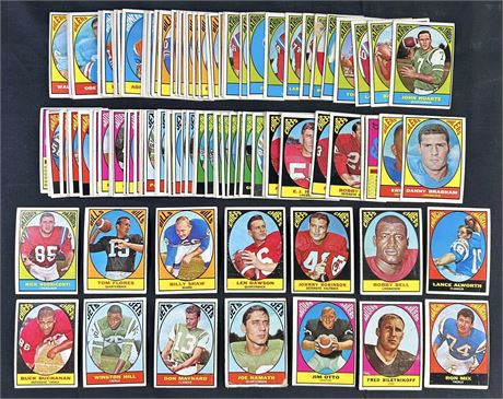 1967 Topps Football Complete Set (1-132) 14 HOFers GOOD+ Avg