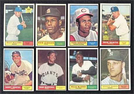 1961 Topps Star Lot VGEX Average Condition w/ Sharp Bob Gibson