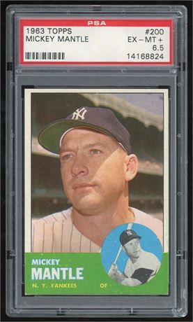 1963 Topps #200 Mickey Mantle PSA 6.5 EXMT+