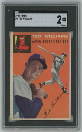 1954 Topps #1 Ted Williams SGC 2 GD
