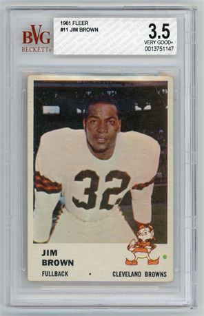 1961 Fleer #11 Jim Brown BVG 3.5 VG+