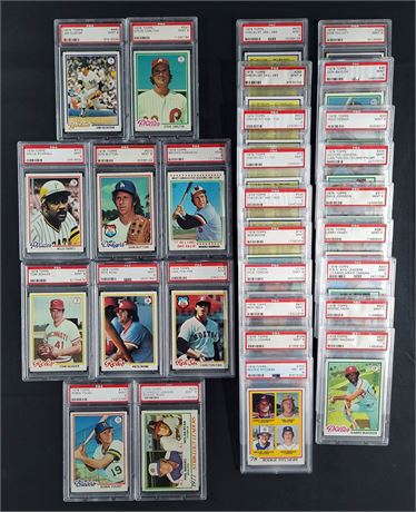 1978 Topps Baseball PSA 9 Graded Lot (29) w/ Stars