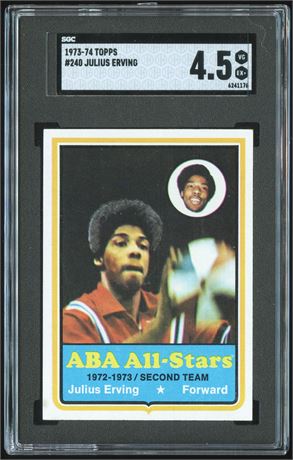 1973-74 Topps #240 Julius Irving SGC 4.5 VG-EX+