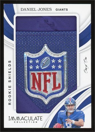 2019 Panini Immaculate 1/1 Daniel Jones RC NFL Shield