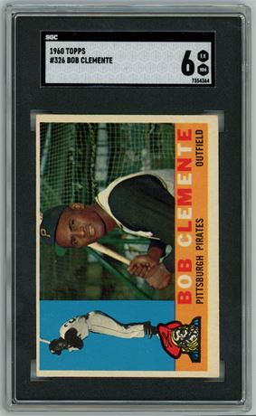 1960 Topps #326 Roberto Clemente SGC 6 EXMT