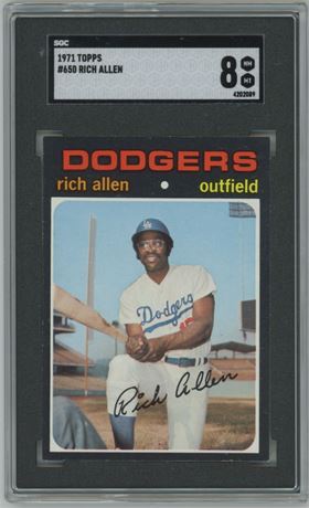 1971 Topps #650 Rich Allen SP Hi # SGC 8 NMMT