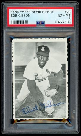 1969 Topps Deckle Edge #29 Bob Gibson PSA 6