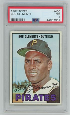 1967 Topps #400 Roberto Clemente PSA 7 NM