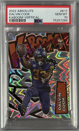 2022 Panini Absolute Dalvin Cook Kaboom! Vertical PSA 10 GEM MINT