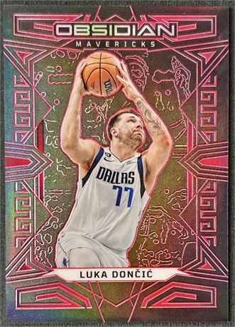 2022 Panini Obsidian #121 Red Electric Etch Luka Doncic 1/5