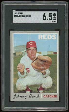 1970 Topps #660 Johnny Bench Hi# SGC 6.5 EXMT+