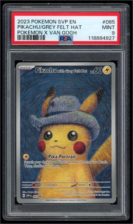 2023 Pokemon SVP EN #085 Pikachu/Grey Felt Hat Pokemon X Van Gogh PSA 9