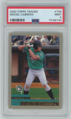 2000 Topps Traded #T40 Miguel Cabrera RC PSA 9 MINT