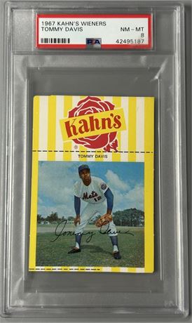 1967 Kahn's Wieners Tommy Davis PSA 8 NMMT