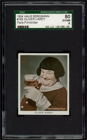 1934 Haus Bergmann #163 Oliver Hardy Farb-Filmbilder SGC 6