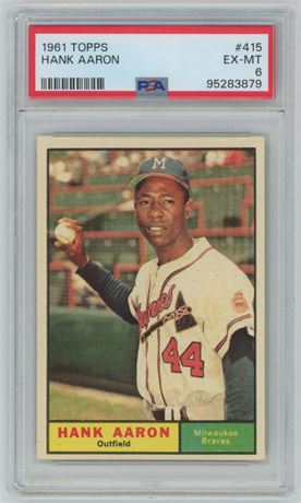 1961 Topps #415 Hank Aaron PSA 6 EXMT