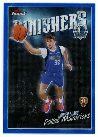 2025 Topps Finest Cooper Flagg RC Finishers 23/99 Blue Refractor
