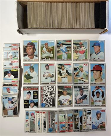 1970 Topps Baseball Partial Set (605/720) VGEX+ Avg Condition w/44 HOF & 50 Hi#s
