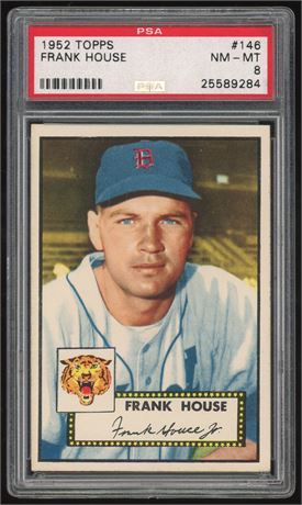1952 Topps #146 Frank House RC PSA 8 NMMT Only 2 Higher