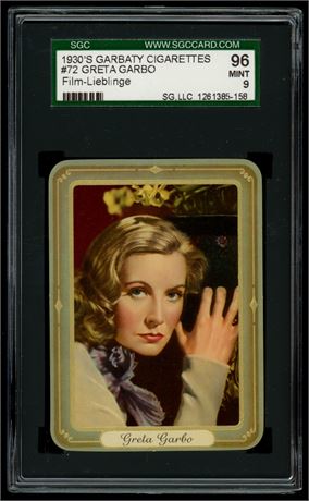 1930's Garbaty #72 Greta Garbo Film-Lieblinge SGC 9