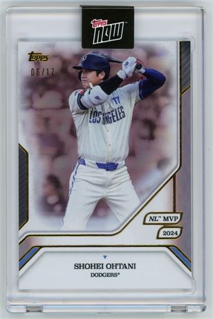 2025 Topps Now MVP Collection #20 Shohei Ohtani Gold Foil 6/17 2024 NL MVP