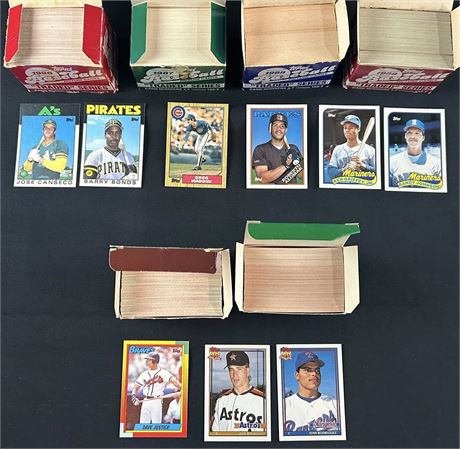 1986-1991 Topps Traded Complete Sets (6) w/ Bonds RC, Griffey RC, and Canseco RC