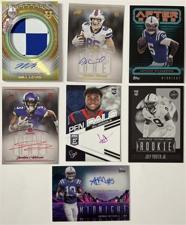 2023-2024 Football Rookies Lot (7) w/ 1/1 & Autos