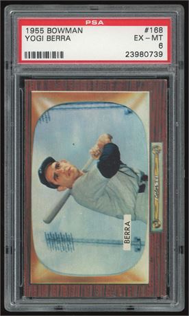 1955 Bowman #168 Yogi Berra PSA 6 EXMT