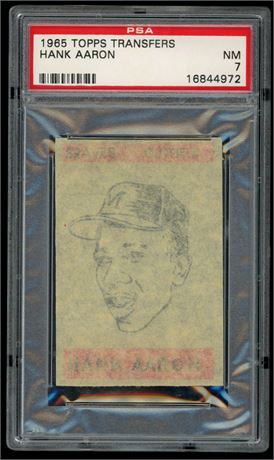 1965 Topps Transfers Hank Aaron PSA 7 NM Pop 4 Highest