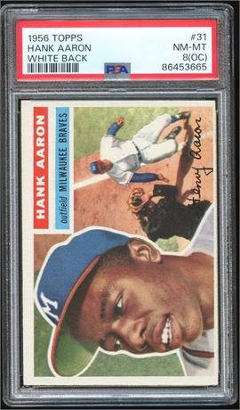 1956 Topps #31 Hank Aaron PSA NM-MT 8 (OC)