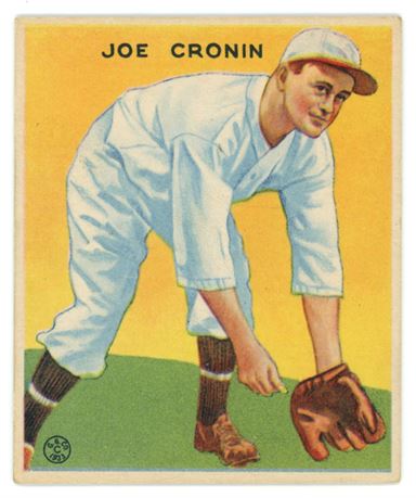 1933 Goudey #109 Joe Cronin MS (Measures 1/16th Short Top to Bottom)