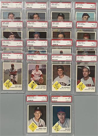 1963 Fleer PSA 6 Graded Lot w/ Spahn/Boyer (READ) (18)