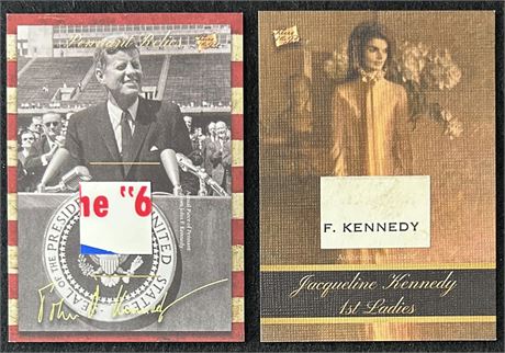 2018-2020 Pieces of the Past JFK/Jaqueline Relic Lot (2)