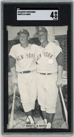 1960 McCarthy Postcards Mantle & Maris SGC 4 VGEX