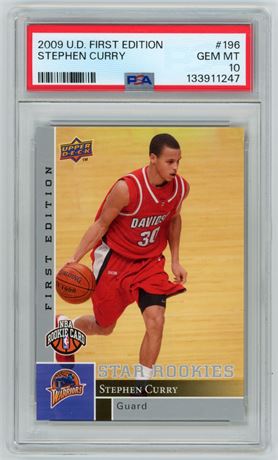 2009 Upper Deck First Edition #196 Stephen Curry PSA 10 GEM MINT