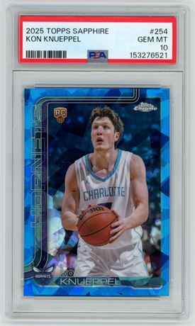 2025 Topps Sapphire #254 Kon Knueppel RC PSA 10 GEM MINT