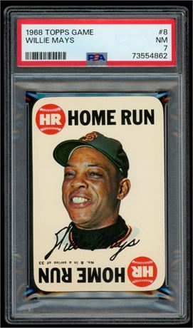 1968 Topps Game #8 Willie Mays PSA 7